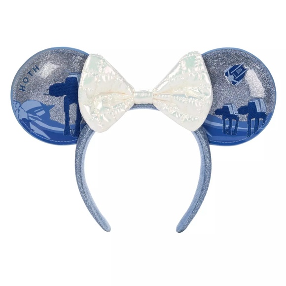 Disney Parks Star Wars Hoth Ears Headband Blue White - NEW - Picture 1 of 3